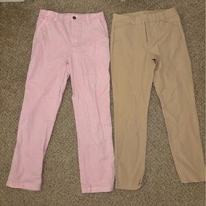 Old Navy Tan and Pink Chino Pants Set